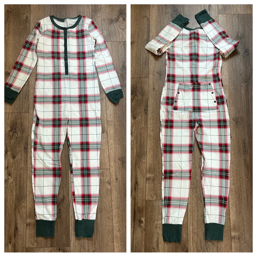 ADULT Hearth & Hand Magnolia Plaid One-Piece Pajama, Christmas, Holidays, XS